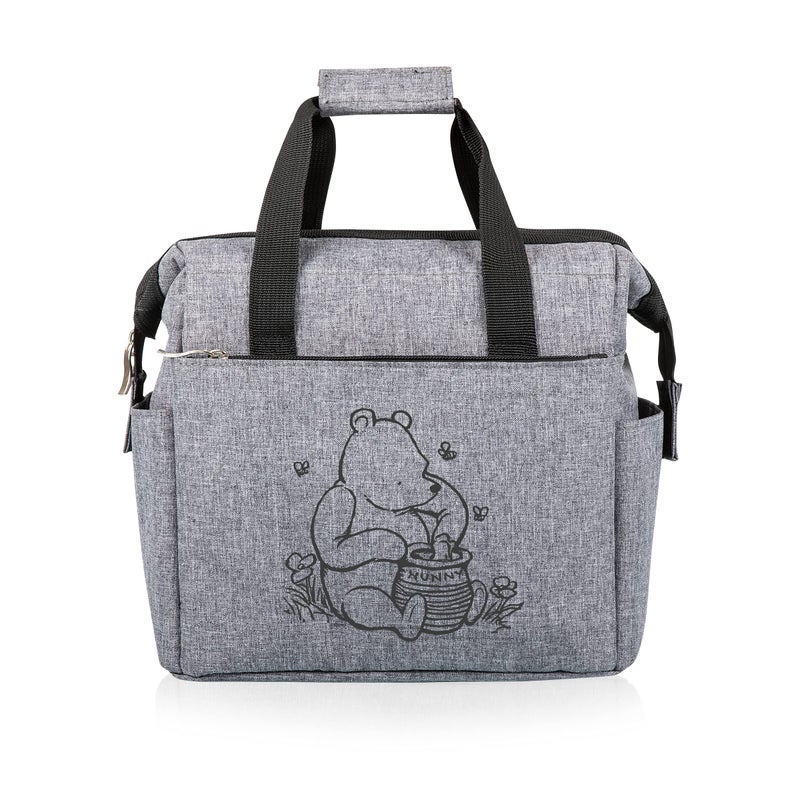 PICNIC TIME Disney Winnie the Pooh On The Go Lunch Bag, Soft Cooler Lunch Box, Insulated Lunch Bag, (Heathered Gray) - Image 1